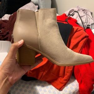 Tan booties